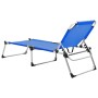 Tumbona senior extra alta plegable aluminio azul de vidaXL, Tumbonas - Ref: Foro24-47912, Precio: 165,99 €, Descuento: %