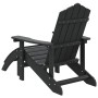 Silla de jardín Adirondack con reposapiés HDPE antracita de vidaXL, Sillas de jardín - Ref: Foro24-318646, Precio: 222,04 €, ...