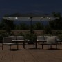Sombrilla doble de jardín con luces LED antracita 449x265 cm en Sombrillas | Comprar online en Foru.es
