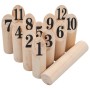 Juego de números Kubb madera de vidaXL, Juegos al aire libre - Ref: Foro24-91804, Precio: 24,85 €, Descuento: %