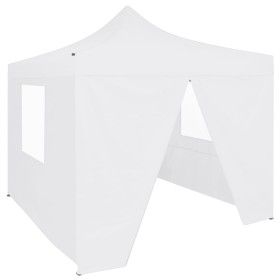 Carpa plegable profesional con 4 paredes acero blanco 2x2 m de vidaXL, Carpas y cenadores - Ref: Foro24-48888, Precio: 129,07...