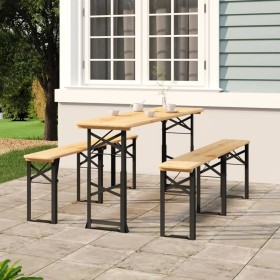 Mesa plegable de bar madera maciza abeto 170x50x75/105 cm en Mesas de jardín | Comprar online en Foru.es