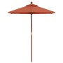 Sombrilla de jardín con poste de madera terracota 196x231 cm en Sombrillas | Comprar online en Foru.es
