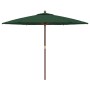 Sombrilla de jardín con poste de madera verde 299x240 cm en Sombrillas | Comprar online en Foru.es