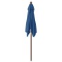 Sombrilla de jardín poste de madera azul azure 198x198x231 cm en Sombrillas | Comprar online en Foru.es
