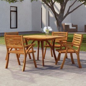 Mesa de jardín madera maciza de acacia 110x110x75 cm en Mesas de jardín | Comprar online en Foru.es