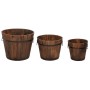Juego de maceteros cubo de madera 3 piezas madera maciza abeto en Macetas y jardineras | Comprar online en Foru.es