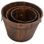 Juego de maceteros cubo de madera 3 piezas madera maciza abeto en Macetas y jardineras | Comprar online en Foru.es