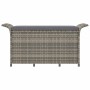 Banco de jardín con cojín ratán sintético gris 116x46x57 cm en Bancos de jardín | Comprar online en Foru.es
