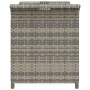 Banco de jardín con cojín ratán sintético gris 116x46x57 cm en Bancos de jardín | Comprar online en Foru.es