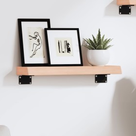 Estante de pared madera maciza de roble sin tratar 40x10x4 cm en Estanterías | Comprar online en Foru.es