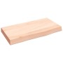 Estante de pared madera maciza de roble sin tratar 40x20x4 cm en Estanterías | Comprar online en Foru.es