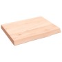 Estante de pared madera maciza roble sin tratar 40x30x(2-4) cm en Estanterías | Comprar online en Foru.es