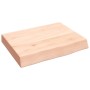 Estante de pared madera maciza roble sin tratar 40x30x(2-6) cm en Estanterías | Comprar online en Foru.es