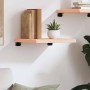 Estante de pared madera maciza roble sin tratar 40x40x(2-4) cm en Estanterías | Comprar online en Foru.es