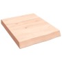 Estante de pared madera maciza roble sin tratar 40x50x(2-6) cm en Estanterías | Comprar online en Foru.es