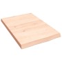 Estante de pared madera maciza roble sin tratar 40x60x(2-4) cm en Estanterías | Comprar online en Foru.es