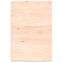 Estante de pared madera maciza roble sin tratar 40x60x(2-4) cm en Estanterías | Comprar online en Foru.es