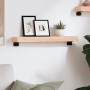 Estante de pared madera maciza de roble sin tratar 60x10x6 cm en Estanterías | Comprar online en Foru.es
