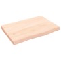 Estante de pared madera maciza roble sin tratar 60x40x(2-4) cm en Estanterías | Comprar online en Foru.es