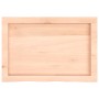 Estante de pared madera maciza roble sin tratar 60x40x(2-6) cm en Estanterías | Comprar online en Foru.es