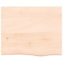 Estante de pared madera maciza roble sin tratar 60x50x(2-6) cm en Estanterías | Comprar online en Foru.es