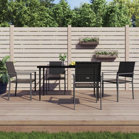Sillas de jardín 4 uds ratán sintético negro 54x62,5x89 cm de vidaXL, Sillas de jardín - Ref: Foro24-3187083, Precio: 162,27 ...