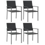 Sillas de jardín 4 uds ratán sintético negro 54x62,5x89 cm de vidaXL, Sillas de jardín - Ref: Foro24-3187083, Precio: 162,27 ...
