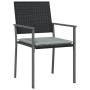 Sillas jardín cojines 6 uds ratán sintético negro 54x62,5x89 cm de vidaXL, Sillas de jardín - Ref: Foro24-3187082, Precio: 26...