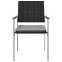 Sillas jardín cojines 6 uds ratán sintético negro 54x62,5x89 cm de vidaXL, Sillas de jardín - Ref: Foro24-3187082, Precio: 26...