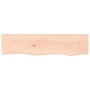 Estante de pared madera maciza de roble sin tratar 80x20x4 cm en Estanterías | Comprar online en Foru.es