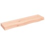 Estante de pared madera maciza de roble sin tratar 80x20x6 cm en Estanterías | Comprar online en Foru.es