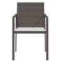 Sillas jardín y cojines 4 uds ratán sintético marrón 56x59x84cm de vidaXL, Sillas de jardín - Ref: Foro24-3187073, Precio: 19...