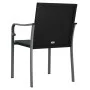 Sillas jardín y cojines 6 uds ratán sintético negro 56x59x84 cm de vidaXL, Sillas de jardín - Ref: Foro24-3187076, Precio: 30...