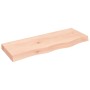Estante de pared madera maciza roble sin tratar 80x30x(2-6) cm en Estanterías | Comprar online en Foru.es