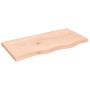 Estante de pared madera maciza roble sin tratar 80x40x(2-4) cm en Estanterías | Comprar online en Foru.es