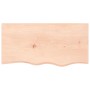 Estante de pared madera maciza roble sin tratar 80x40x(2-6) cm en Estanterías | Comprar online en Foru.es