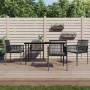Sillas jardín con cojines 4 uds ratán PE negro 54x60,5x83,5cm de vidaXL, Sillas de jardín - Ref: Foro24-3187091, Precio: 263,...