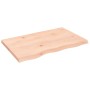 Estante de pared madera maciza roble sin tratar 80x50x(2-4) cm en Estanterías | Comprar online en Foru.es