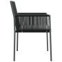 Sillas jardín con cojines 4 uds ratán PE negro 54x60,5x83,5cm de vidaXL, Sillas de jardín - Ref: Foro24-3187091, Precio: 263,...