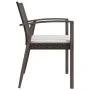 Sillas jardín cojines 4 uds ratán sintético marrón 56,5x57x83cm de vidaXL, Sillas de jardín - Ref: Foro24-3187077, Precio: 26...