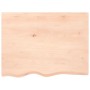 Estante de pared madera maciza de roble sin tratar 80x60x2 cm en Estanterías | Comprar online en Foru.es