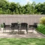 Sillas jardín con cojines 6 uds ratán PE negro 54x60,5x83,5cm de vidaXL, Sillas de jardín - Ref: Foro24-3187092, Precio: 419,...