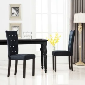 Sillas de comedor 2 unidades terciopelo negro de vidaXL, Sillas de comedor - Ref: Foro24-246486, Precio: 167,46 €, Descuento: %
