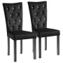 Sillas de comedor 2 unidades terciopelo negro de vidaXL, Sillas de comedor - Ref: Foro24-246486, Precio: 170,36 €, Descuento: %