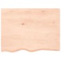 Estante de pared madera maciza roble sin tratar 80x60x(2-4) cm en Estanterías | Comprar online en Foru.es