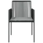 Sillas jardín con cojines 6 uds ratán PE negro 54x60,5x83,5cm de vidaXL, Sillas de jardín - Ref: Foro24-3187092, Precio: 419,...