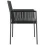 Sillas jardín con cojines 6 uds ratán PE negro 54x60,5x83,5cm de vidaXL, Sillas de jardín - Ref: Foro24-3187092, Precio: 419,...