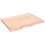 Estante de pared madera maciza roble sin tratar 80x60x(2-6) cm en Estanterías | Comprar online en Foru.es