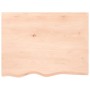 Estante de pared madera maciza roble sin tratar 80x60x(2-6) cm en Estanterías | Comprar online en Foru.es